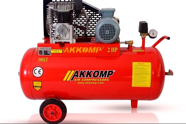 Akkomp Kompresör AK-2800/100LT 380 VOLT 2 HP 8 Bar