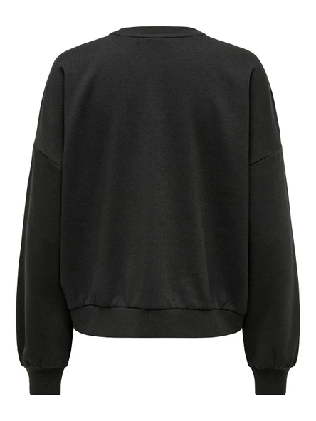 ONLY Bayan Önü Baskılı Bisiklet Yaka Sweatshirt 15312656 - Resim 7