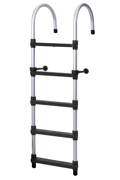 Hobi Store Portatif Tekne Merdiveni ( Siyah )  5 Basamaklı - 3