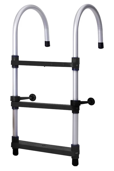 Hobi Store Portatif Tekne Merdiveni ( Siyah )  5 Basamaklı - 2