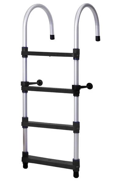 Hobi Store Portatif Tekne Merdiveni ( Siyah )  5 Basamaklı