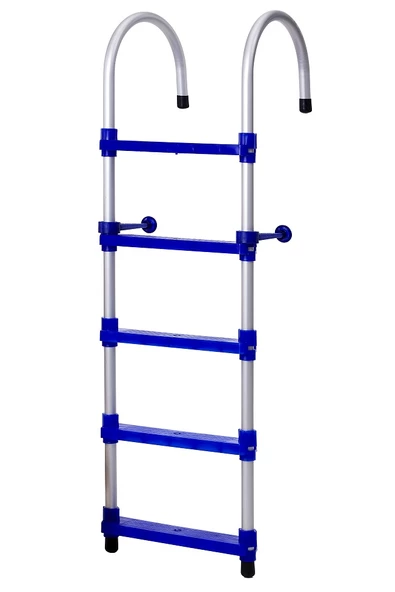 Hobi Store Portatif Tekne Merdiveni ( Mavi )  3 Basamaklı - 3