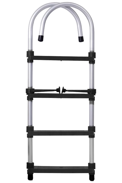 Hobi Store Portatif Tekne Merdiveni ( Siyah )  5 Basamaklı - 4