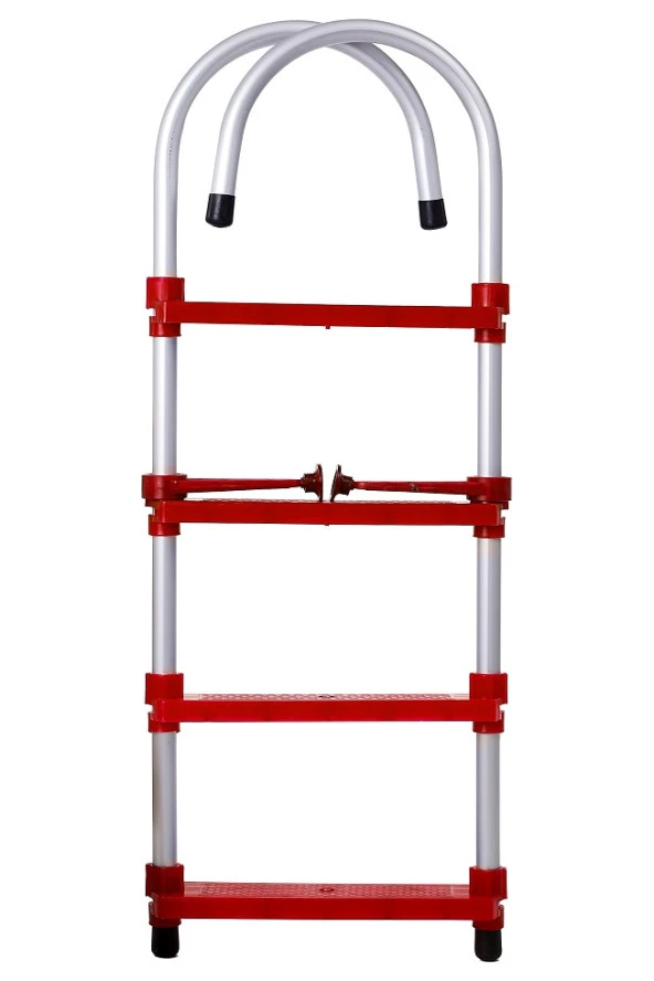 Hobi Store Portatif Tekne Merdiveni ( Kırmızı )  3 Basamaklı - 4