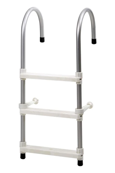 Hobi Store Portatif Tekne Merdiveni ( Beyaz )  4 Basamaklı - 2