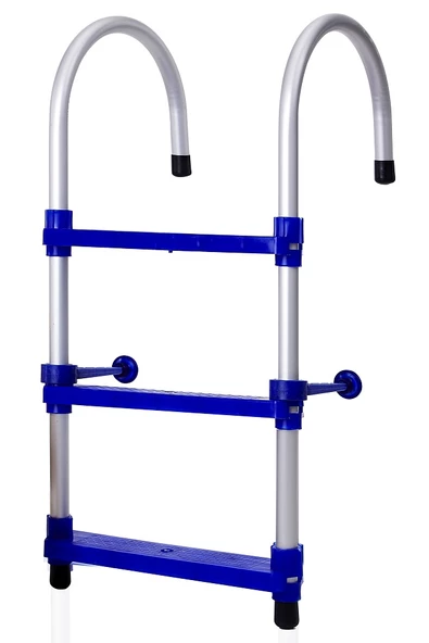 Hobi Store Portatif Tekne Merdiveni ( Mavi )  4 Basamaklı - 2