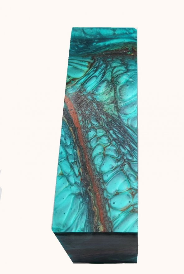 Multicolor Sedefli  Mavi Kahve Katalin Tesbih Hammaddesi - 2