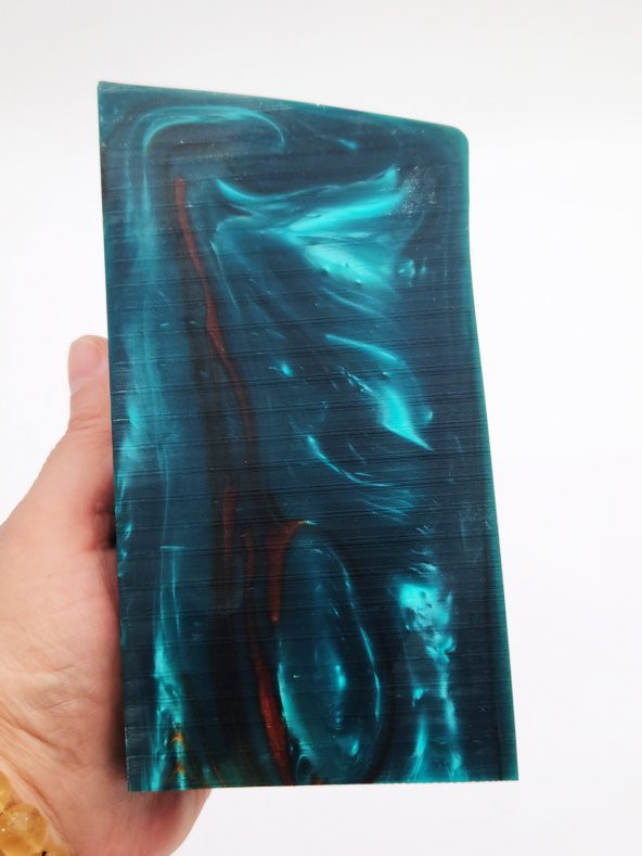 Multicolor Sedefli  Mavi Kahve Katalin Tesbih Hammaddesi - 3