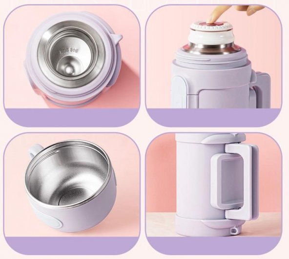 TKK Çelik Sport Termos 1000Ml Mor - 2