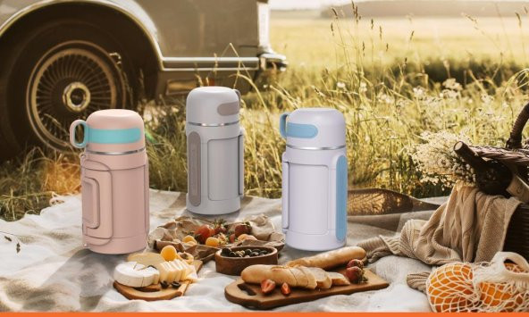 TKK Çelik Sport Termos 1000Ml Mor - 8