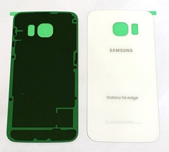 Gmr Samsung Galaxy S6 Arka Batarya Pil Kapağı-Beyaz