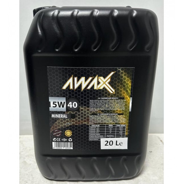 AWAX 15W40 motor yağı 20 LT Üretim Yılı:2025