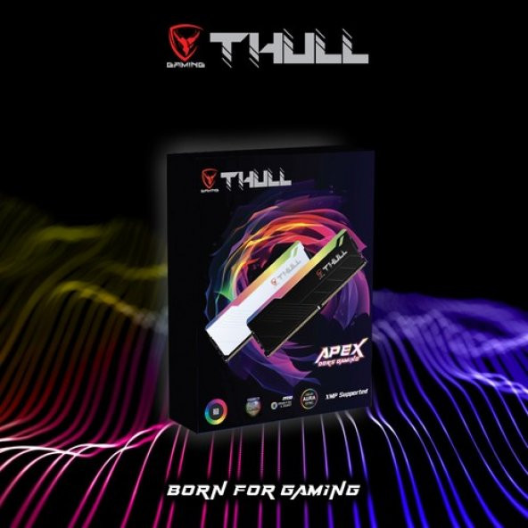 Thull Apex 32GB Kıts (2X16GB) 6000MHZ CL30 1.3V Rgb Black Heatsınk Ddr5 Ram THL-PCAPX4800D5-32G-B - 4