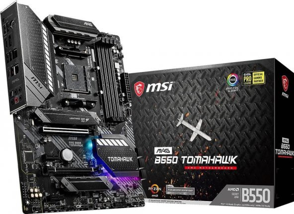 MSI Mag B550 Tomahawk AMD AM4 DDR4 ATX Anakart Teşhir