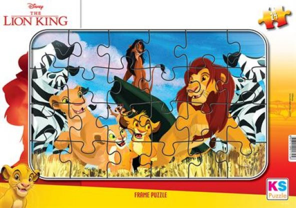Ks Games Lion King Aslan Kral Frame Puzzle 24'Lü LK-704