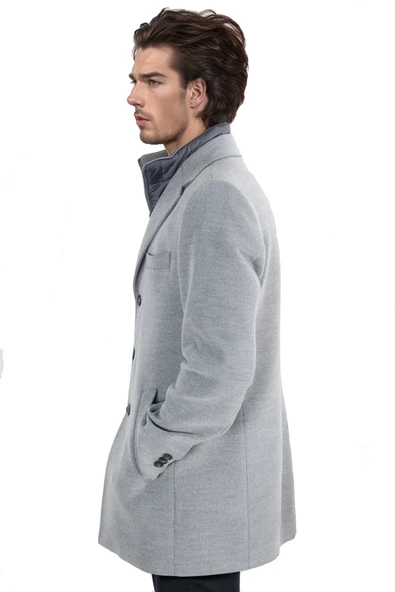 Cengiz İnler Poşetli Yaka Erkek Kaban - 7