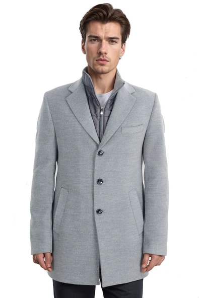 Cengiz İnler Poşetli Yaka Erkek Kaban - 5