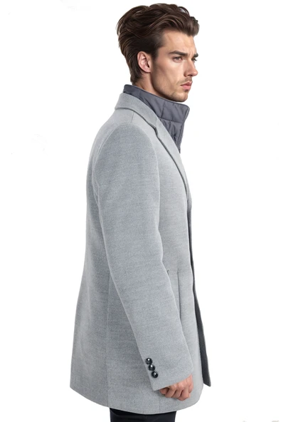 Cengiz İnler Poşetli Yaka Erkek Kaban - 6