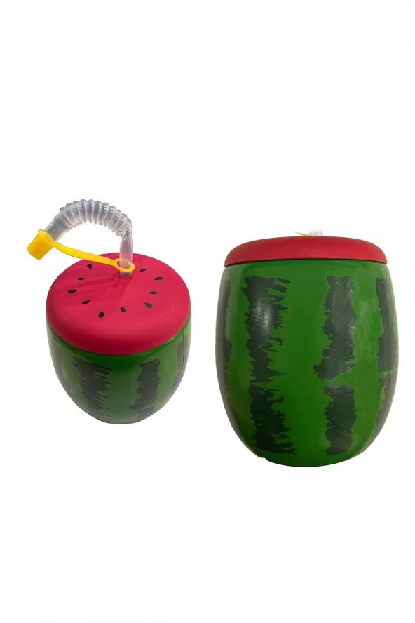 Karpuz Tasarımlı Pipetli Suluk 900 ML (4116)