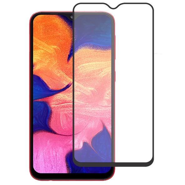 Bufalo Samsung Galaxy A10 Ekran Koruyucu 5D Temperli Cam Siyah