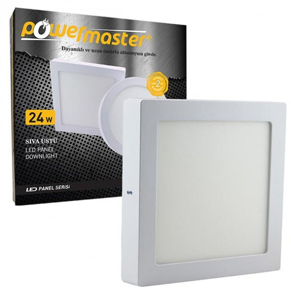 24 WATT SIVA ÜSTÜ 6500K BEYAZ KARE 300MM SLIM LED-ECO SPOT PANEL (4116)