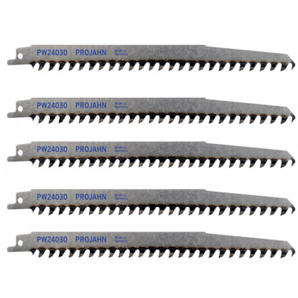 Projahn 64108 220MM Ahşap Kılıç Testere Hızlı Kesim Bıçağı 5 Adet Germany