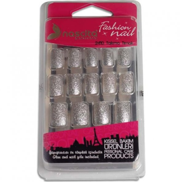 Nascita 24 Lü Takma Tırnak Gümüş Simli ürün görseli