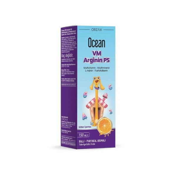 Ocean VM Arginin Ps Ballı Portakal Aromalı Şurup 150 ml 8697595873533