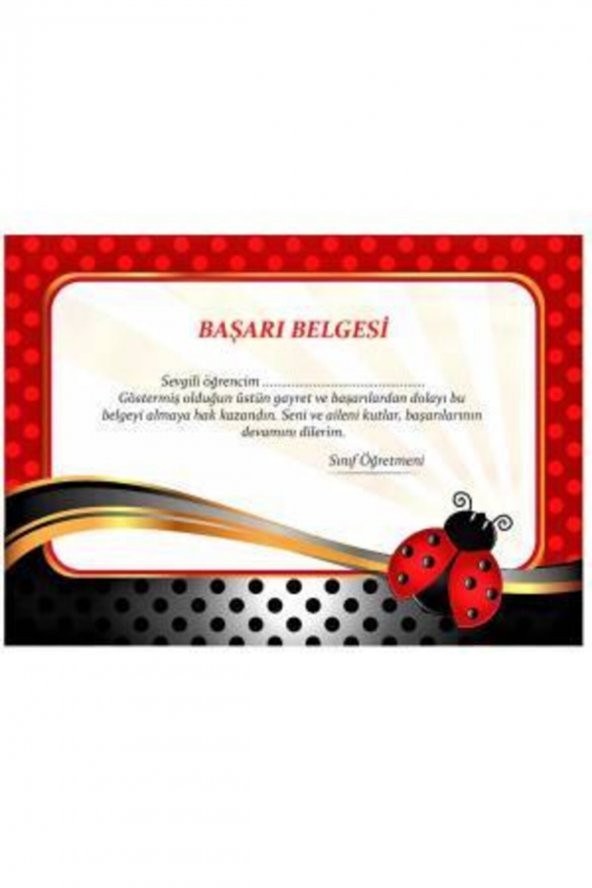 Başarı Belgesi Kelebekli Model 20 Adet A5 Boyut
