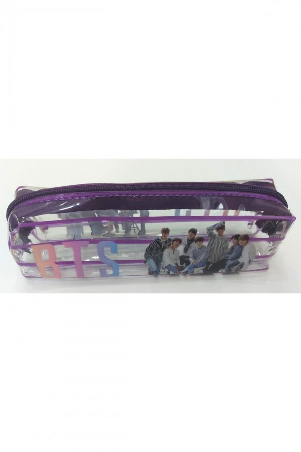 Bts Temalı Şeffaf Kalem Kutusu