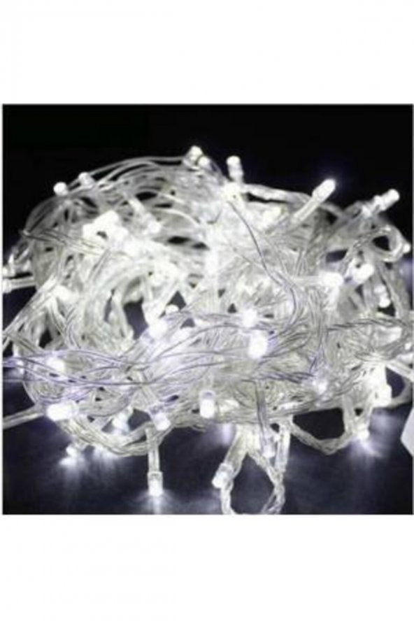 10 Metre 100 Led Beyaz Renk Yılbaşı Ağaç Işığı ürün görseli 1