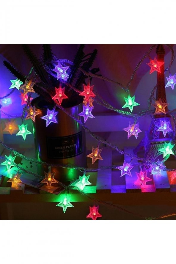 Yıldız Şeklinde Karışık  Led 5 Metre Fişli - 2