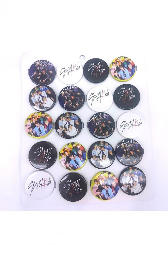 Stray Kids K-pop 8 Adet Metal Rozet ürün görseli 1