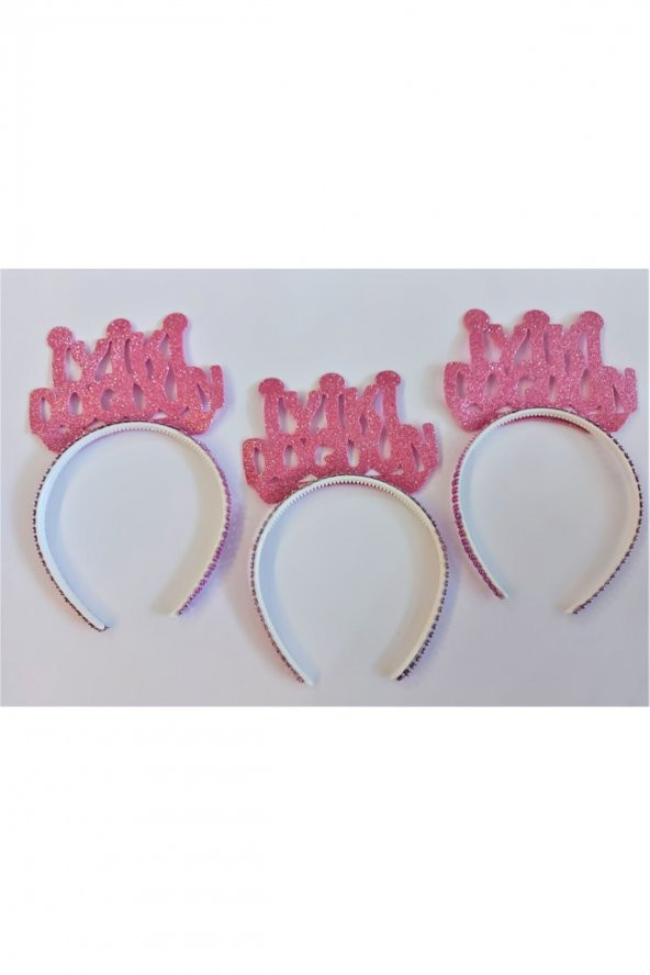 Iyiki Doğdun Eva Taç Pembe 3 Adet ürün görseli 1