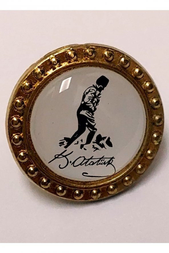 Kemal Atatürk Kocatepe Imza Portre Metal Rozet