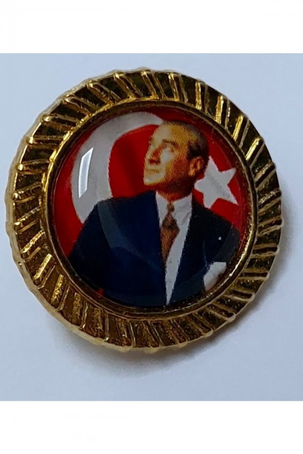 Atatürk Silueti Yaka Rozeti Paslanmaz ürün görseli 1
