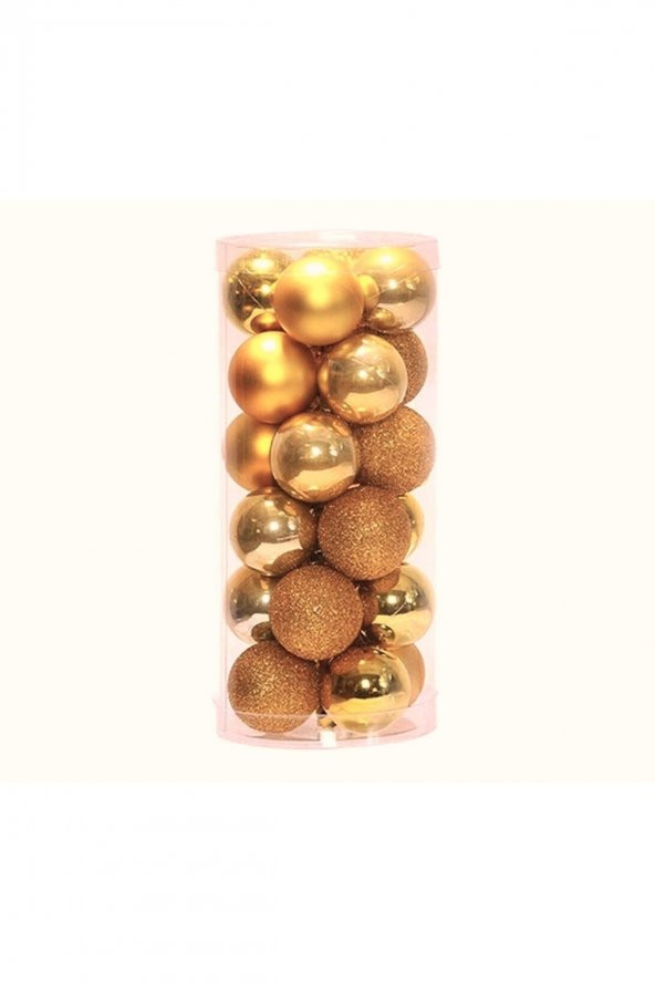 Gold Yılbaşı Topu 24lü 4 cm - 2