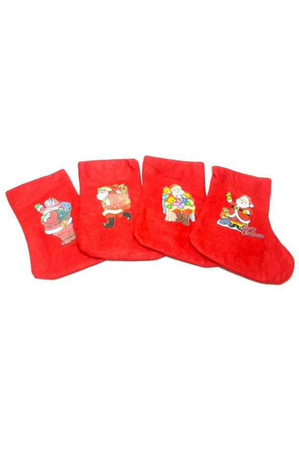 Yılbaşı Süsü Küçük Noel Çorap 12li (12*25 ) ürün görseli 1