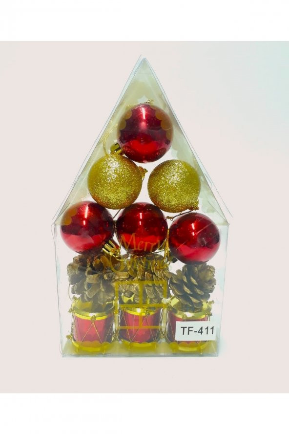 Yılbaşı Asetat 12 Li Süs