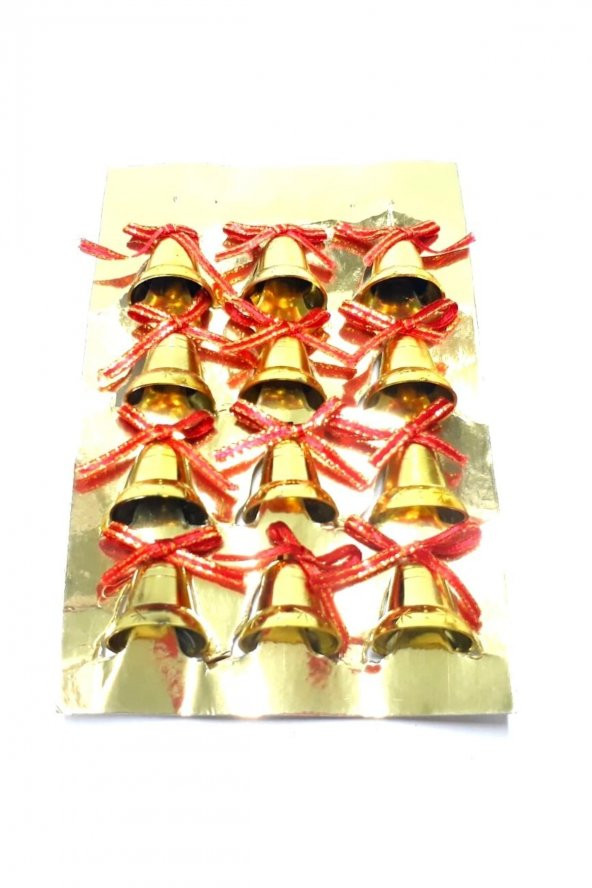 2,5 Cm 12 Li Gold Plastik Çan