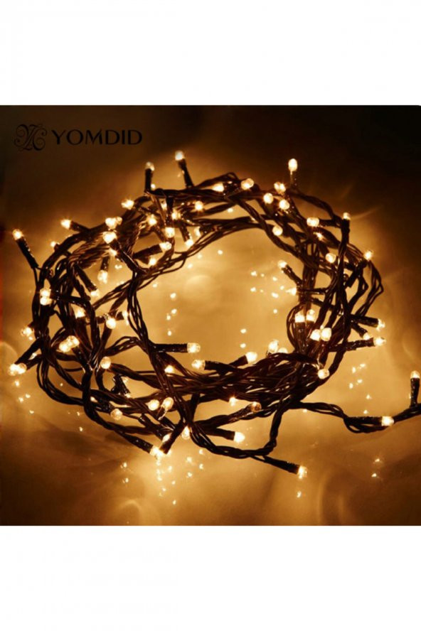 Siyah Kablolu 10 Mt Eklemeli Günışığı 100 Led Ampül Fonksiyonlu