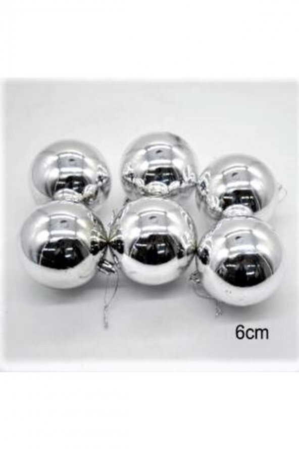 6 Cm Cici Top Gümüş Kutulu 6 Adet ürün görseli 1