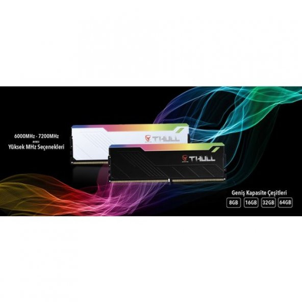 Thull Apex 32GB Kıts (2X16GB) 6400MHZ CL32 1.4V Rgb Black Heatsınk Ddr5 Ram THL-PCAPX51200D5-32G-B - 4