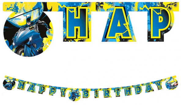 BatmanTemalı Happy Bırthday Banner 2,10 cm