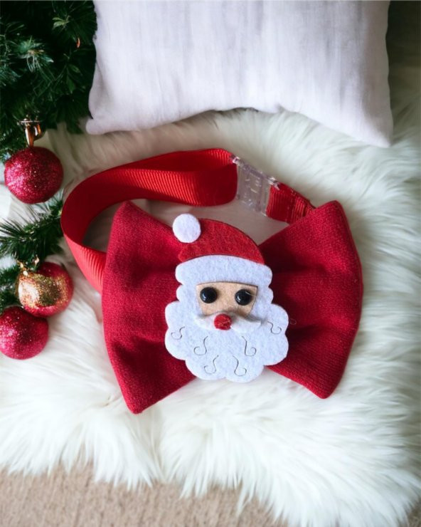 Santa Neo Köpek Papyonu Kurdela Tasma Yılabşı Noel - 2