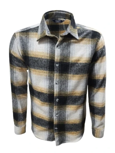 Ronex R00710 Erkek Oduncu Cepsiz Düğmeli Kareli Gömlek ürün görseli