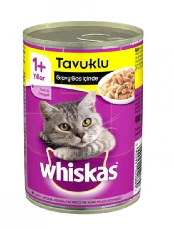 WHİSKAS TAVUKLU KEDİ KONSERVESİ 400GR