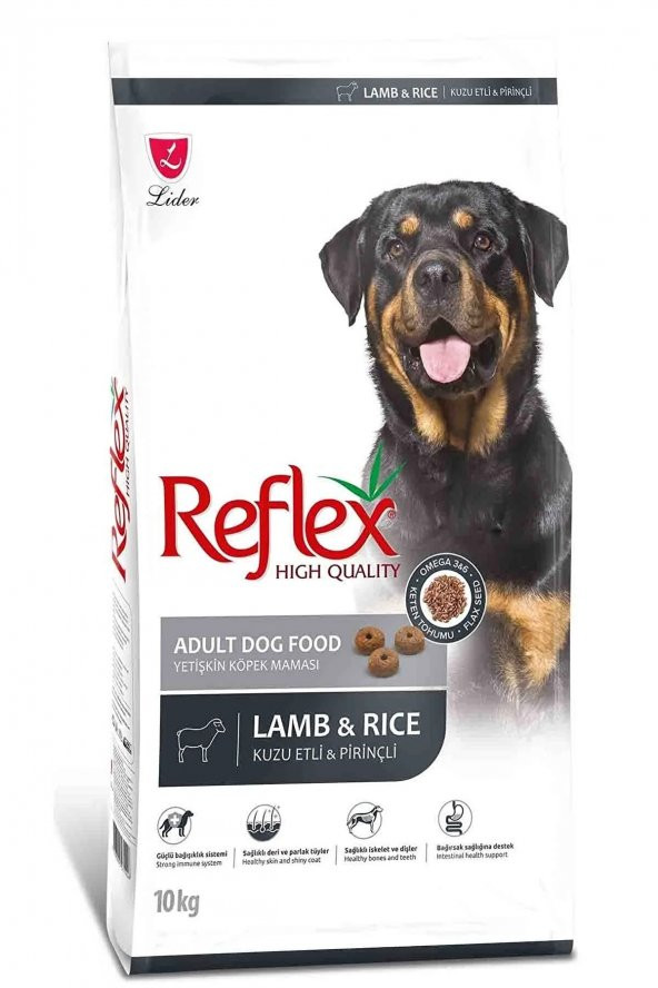 REFLEX KUZULU-PİRİNÇLİ YETİŞKİN KÖPEK MAMASI 10KG