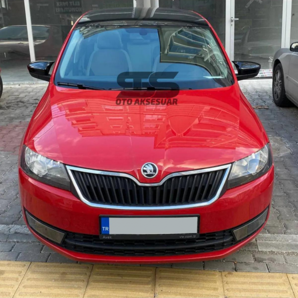 Skoda Rapid 2015-2017 Uyumlu Batman Yarasa Ayna Kapağı Piano Black Abs Plastik