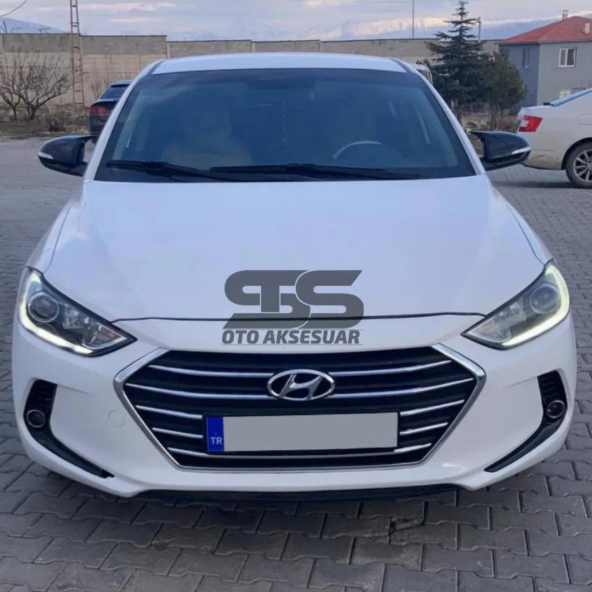 Hyundai Elantra Sinyalli 2016-2018 Uyumlu Batman Yarasa Ayna Kapağı Piano Black Abs Plastik